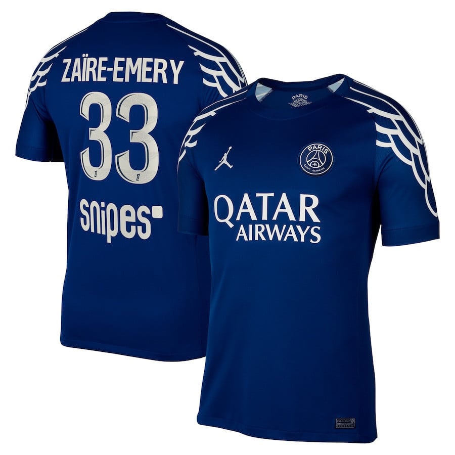 Warren Zare-Emery 33 Paris Saint-Germain 2024/25 Fourth Men Jersey - Dark Blue