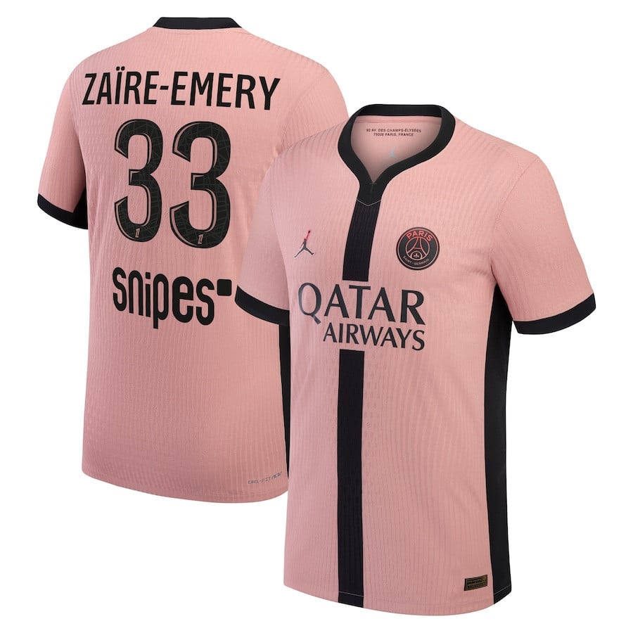 Warren Zare-Emery 33 Paris Saint-Germain 2024/25 Third Men Jersey - Pink