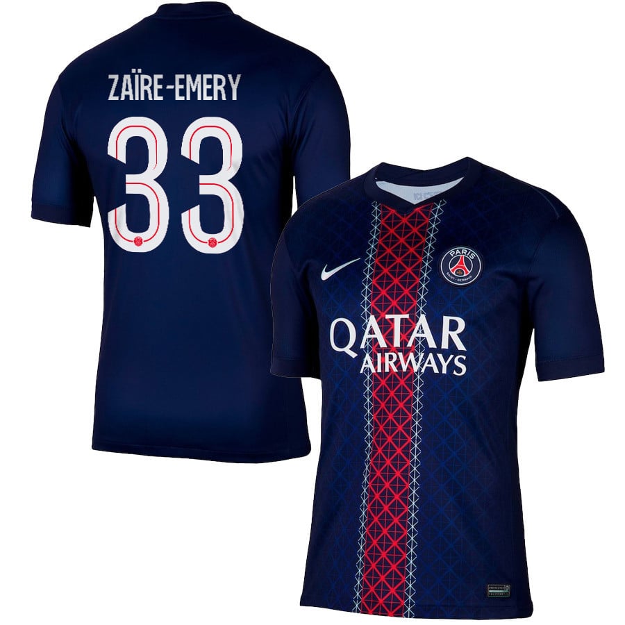 Warren Zare-Emery 33 Paris Saint-Germain 2025/26 Home Men Jersey - Navy