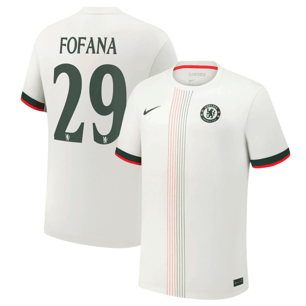 Wesley Fofana 29 Chelsea 2025/26 Cup Away Men Jersey - White