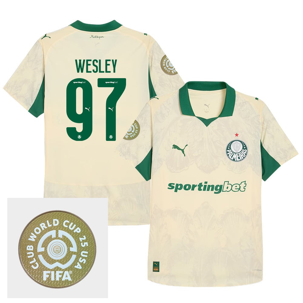 Wesley Lima 97 SE Palmeiras x KidSuper 2025/26 FIFA Club World Cup 25 USA Patch Men Jersey - Yellow