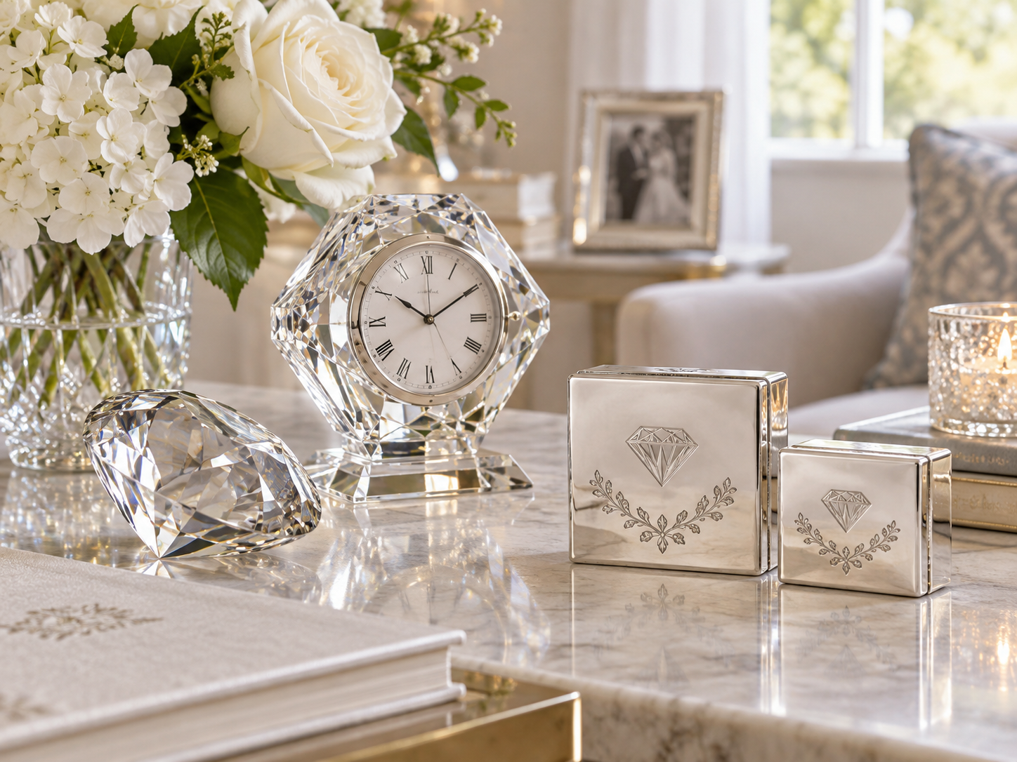 60th Wedding Anniversary Gift Ideas For Parents: Diamond-Themed Decor and Keepsakes
