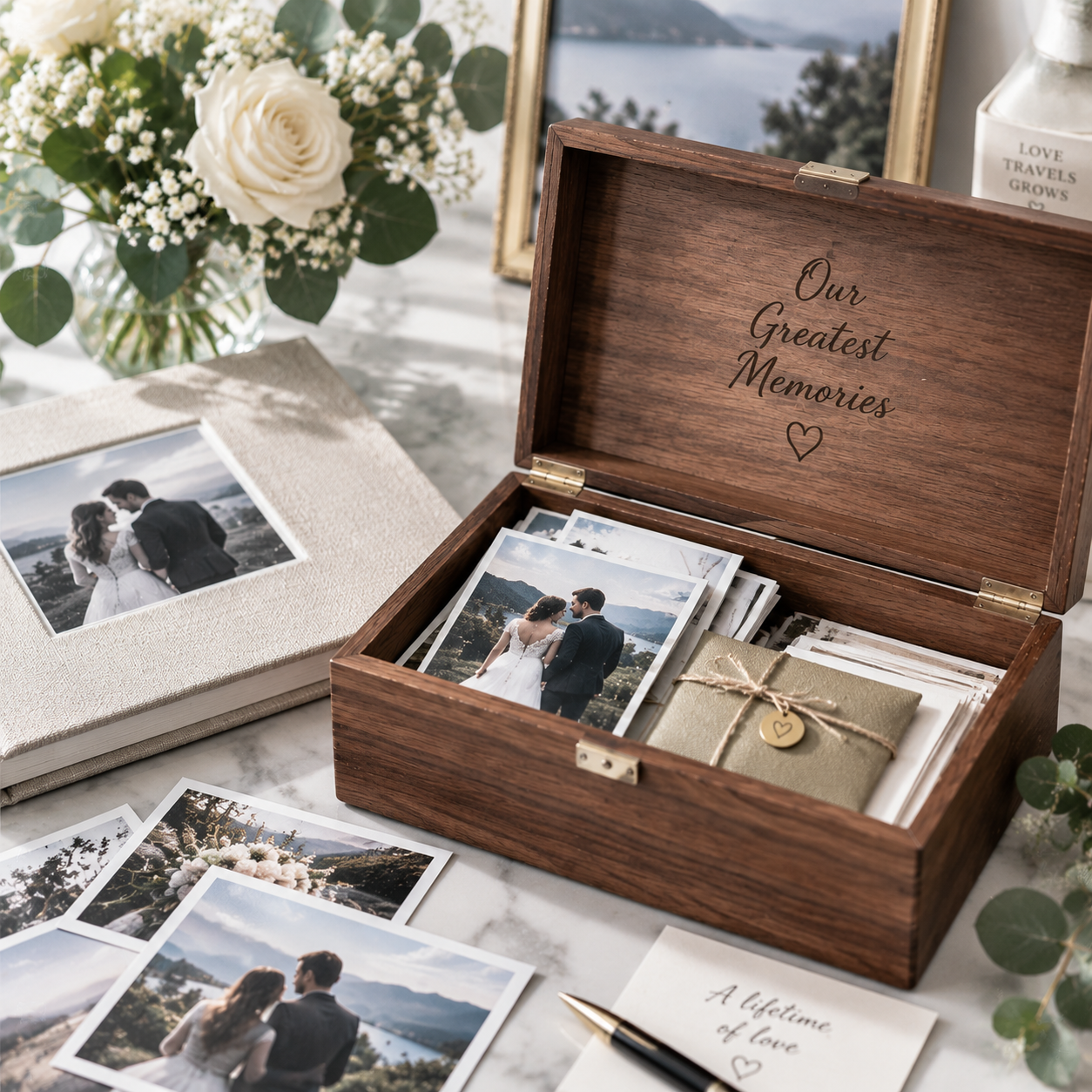 35th Anniversary Gifts: Personalized Photo Albums and Memory Boxes