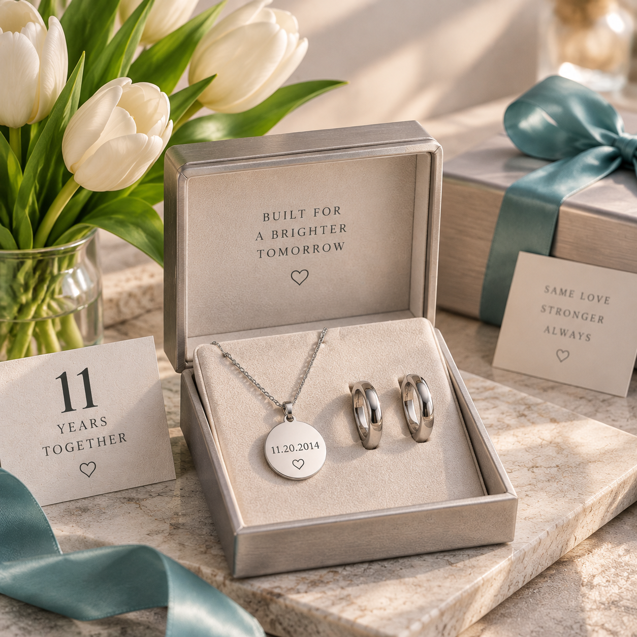 11th Anniversary Gift Ideas: Elegant Stainless Steel Jewelry