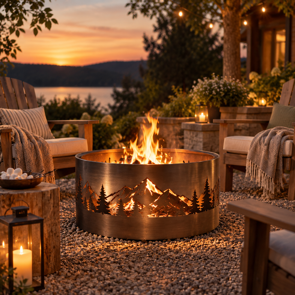 11th Anniversary Gift Ideas: Custom Steel Fire Pit for the Backyard