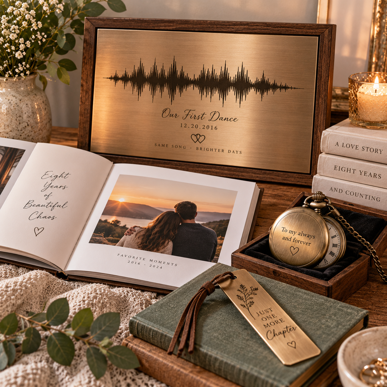 8th Wedding Anniversary Gifts: Personalized Keepsakes and Soundwave Art