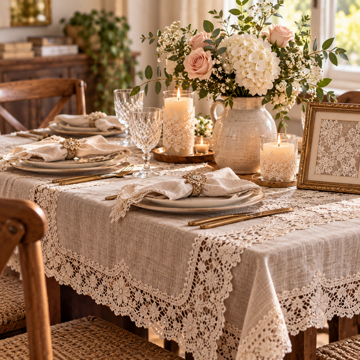 8th Wedding Anniversary Gifts: Decorative Lace Homewares and Dining Linens