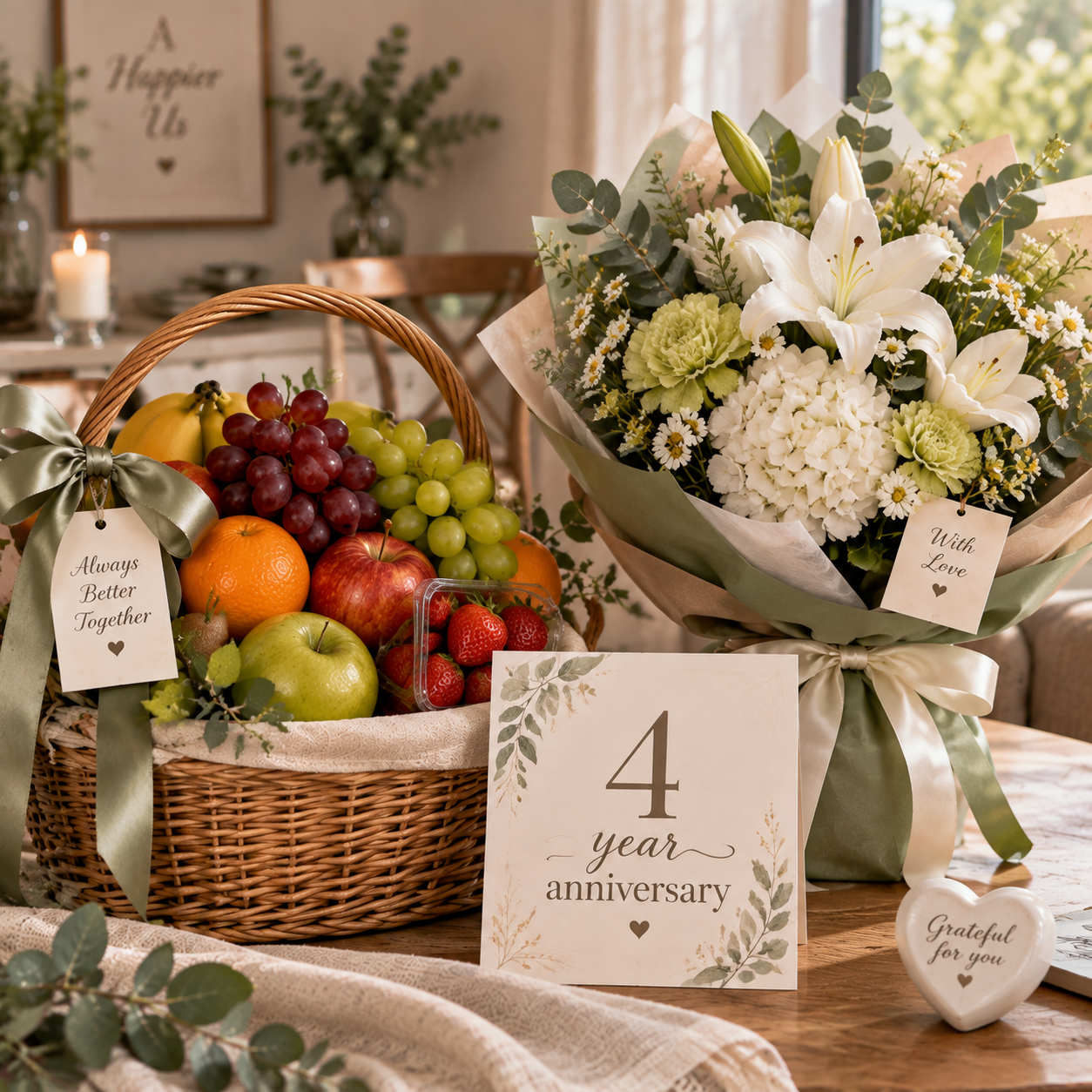 What does the fruit and flower anniversary symbolize