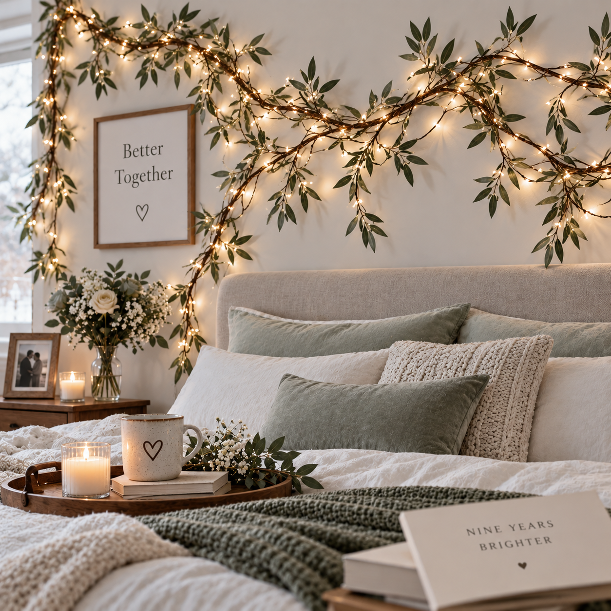 9th Anniversary Gift Ideas: Romantic Willow Vine Ambient Lights
