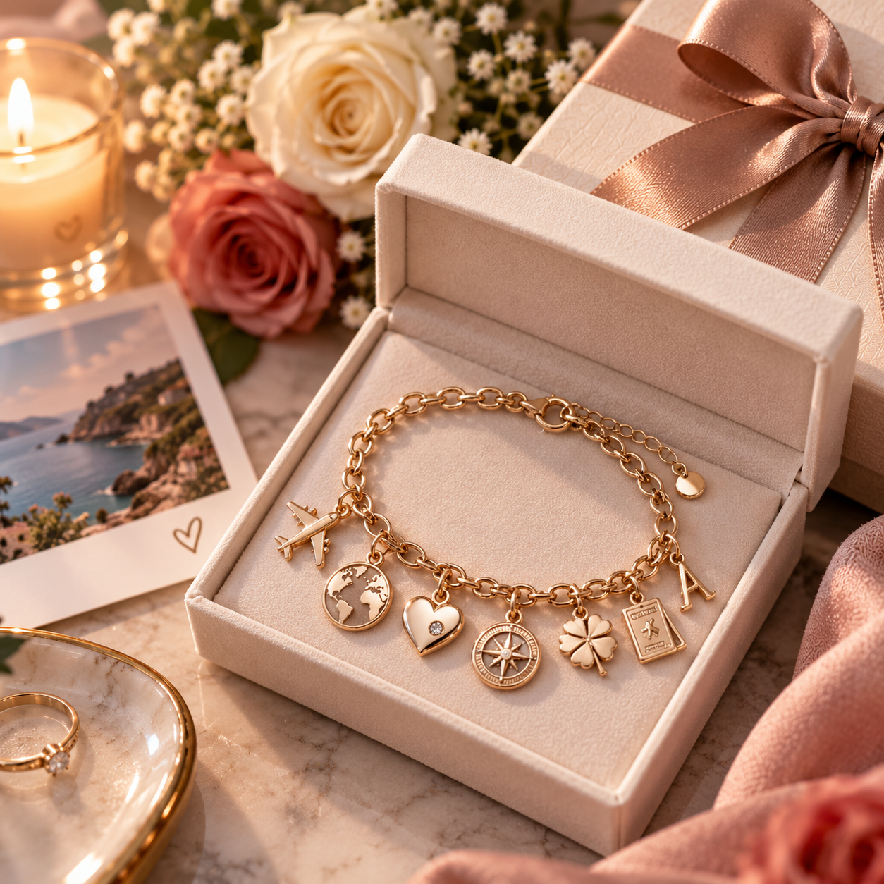 1-Year Anniversary Gifts for Girlfriend: Charm Bracelet