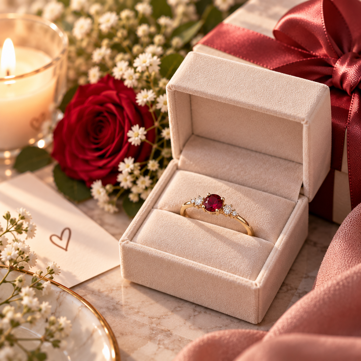 1-Year Anniversary Gifts for Girlfriend: Birthstone Ring