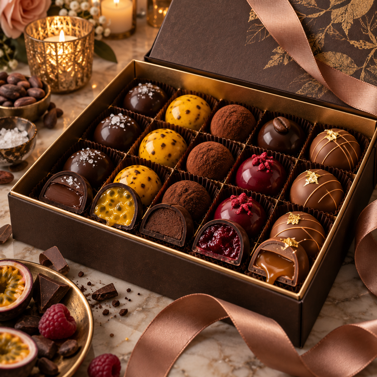 1-Year Anniversary Gifts for Girlfriend: Artisanal Chocolate Truffles