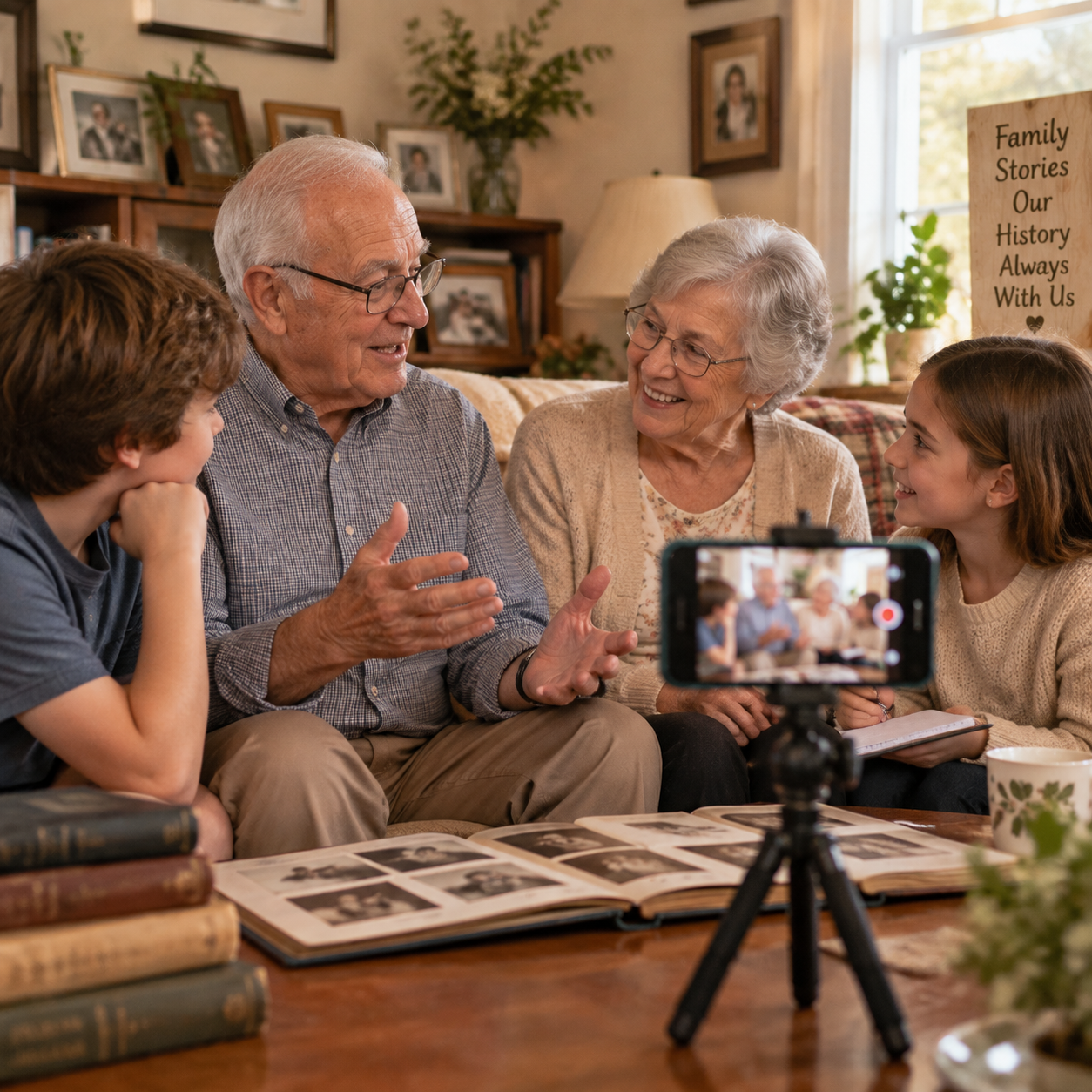 Grandparents are the living libraries of our family history