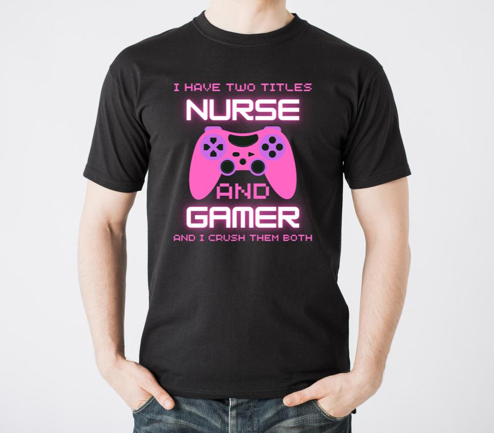 Womens Funny nurse gamer for surses who loves pc g - Unisex Standard T-Shirt