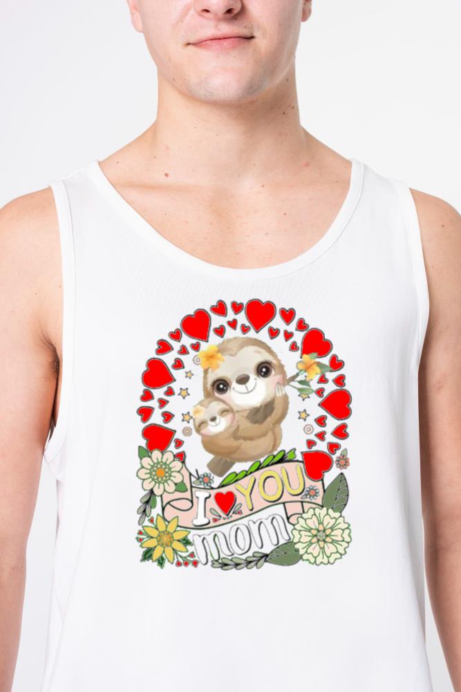 Womens Mama Sloth - Cute Sloth Mother Mom T-Shirt - Unisex Tank Top