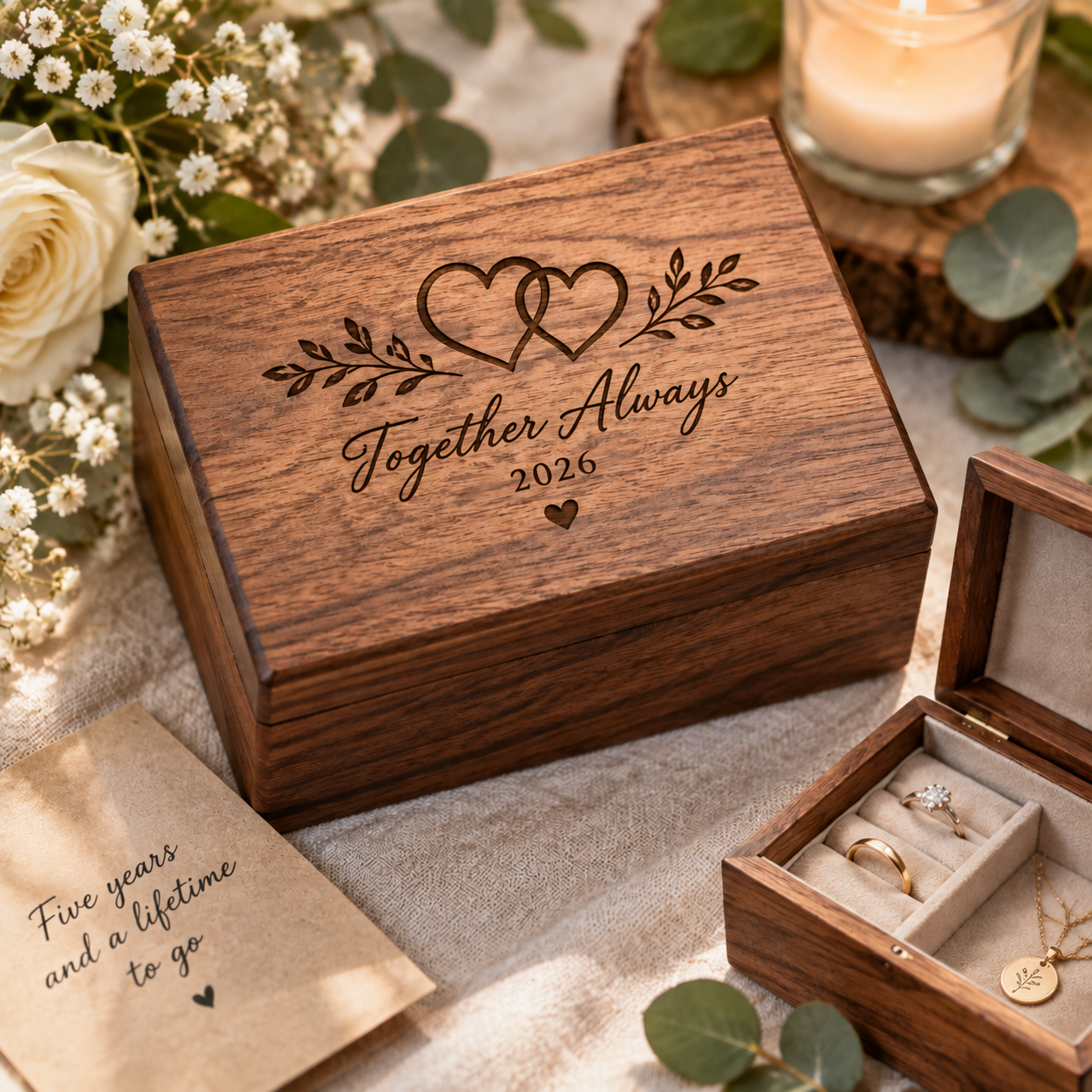 Personalized Wooden Jewelry Box