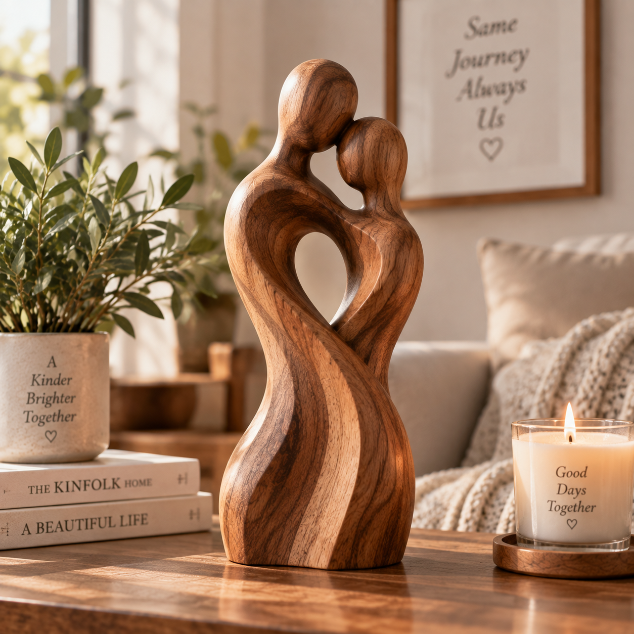 Hand-Carved Wooden Sculpture