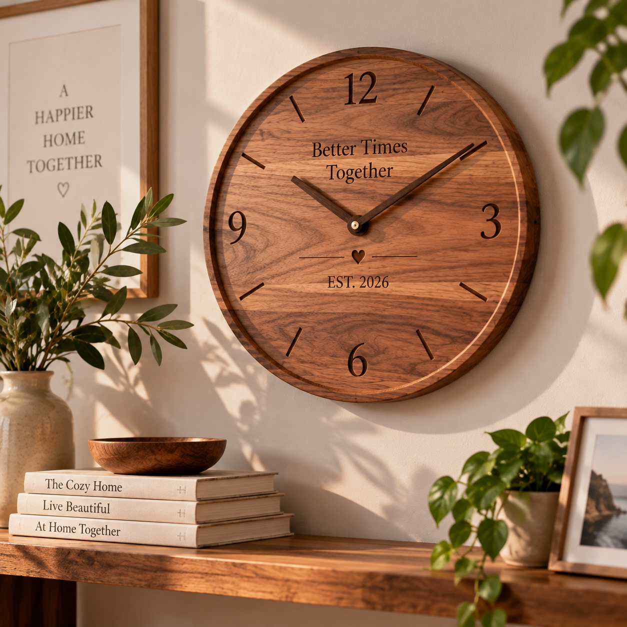 Solid Wood Wall Clock