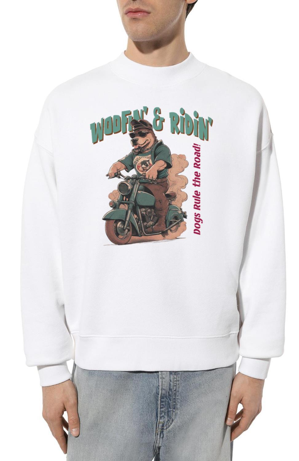 Woofin & Ridin Dog Biker - Unisex Sweatshirt