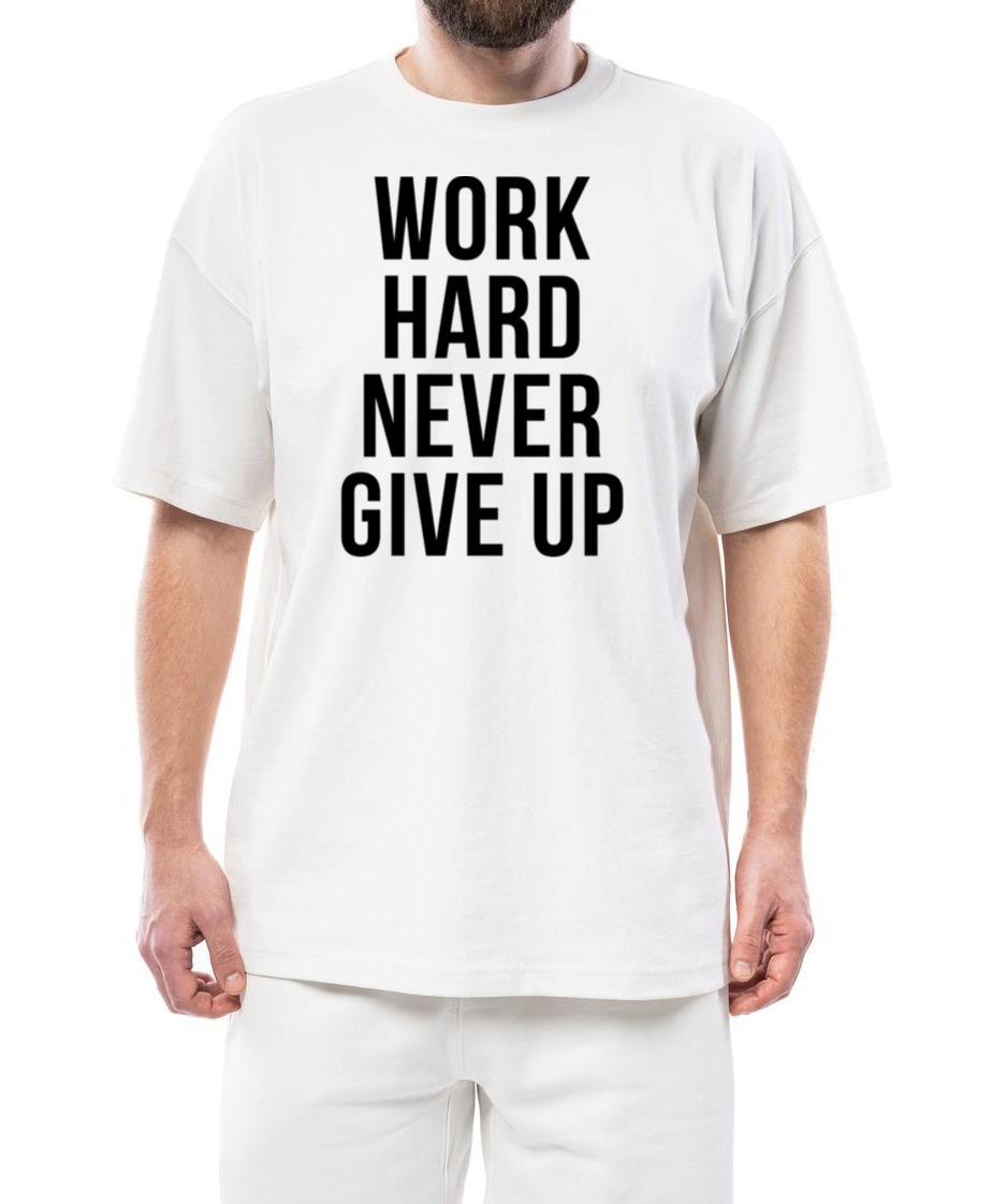 WORK HARD NEVER GIVE UP GYM WORKOUT FITNESS WEALTH_1 - Unisex Standard T-Shirt