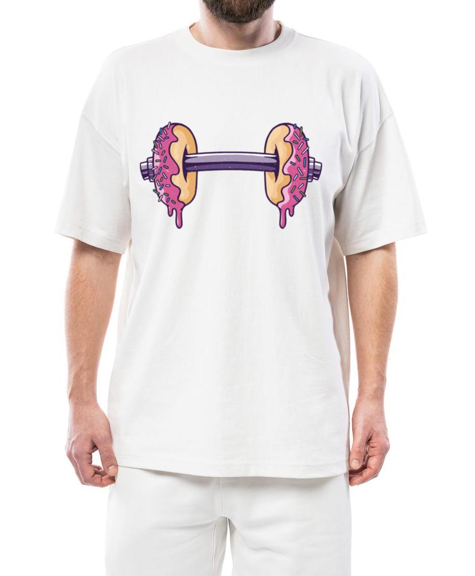 Workout with donuts dumbbell - Unisex Standard T-Shirt