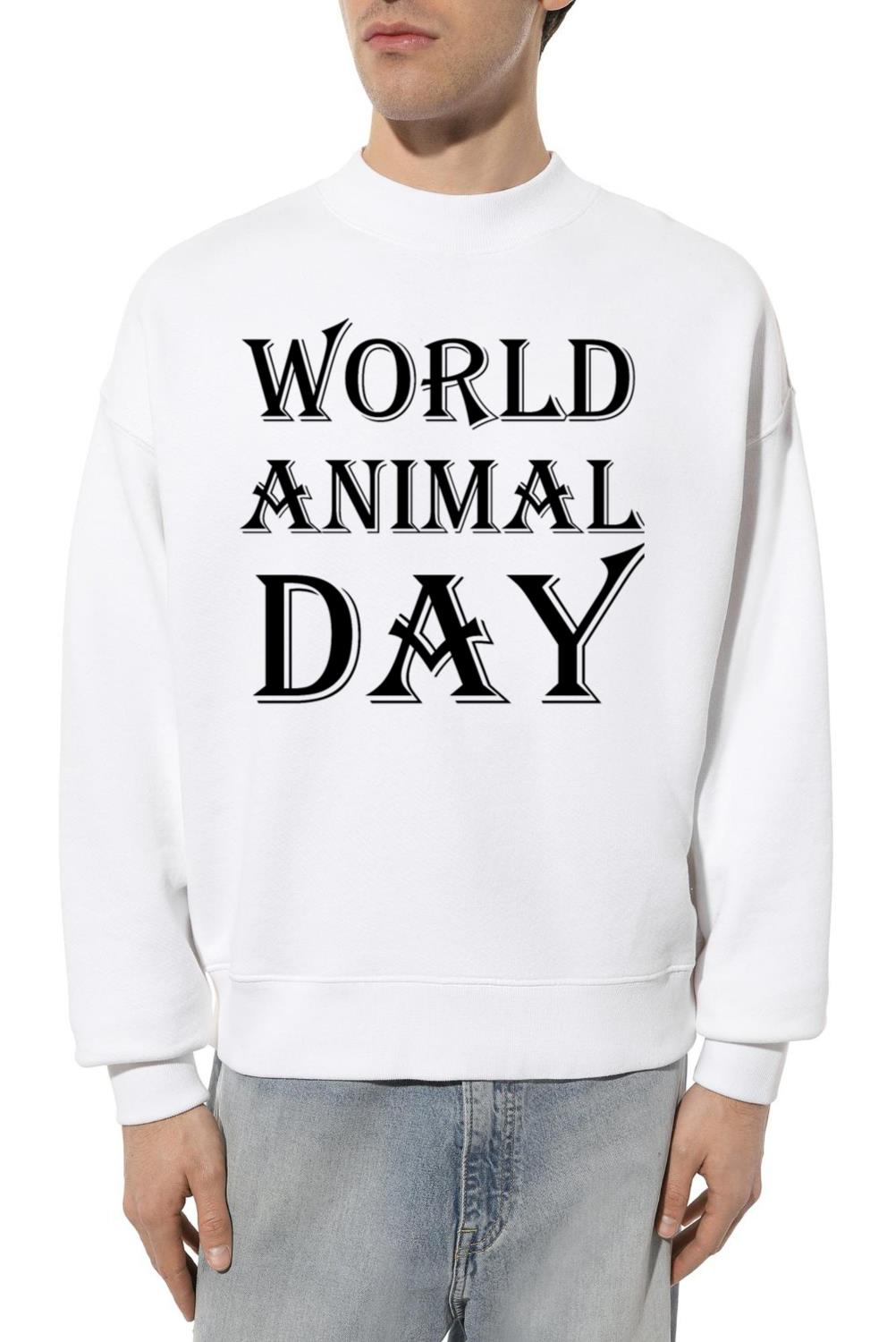 world animal day shirt design gift - Unisex Sweatshirt