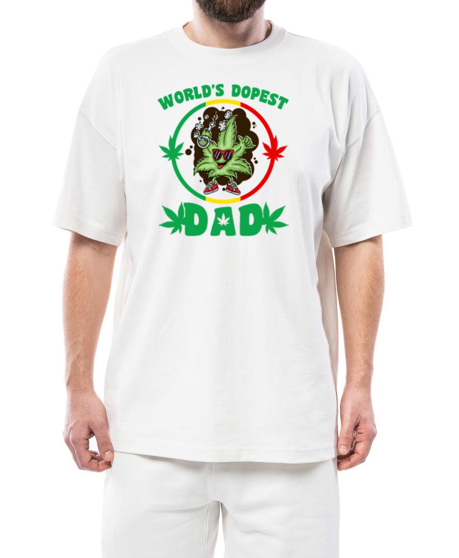 World's Dopest Dad Cannabis Father Weed Pothead - Unisex Standard T-Shirt