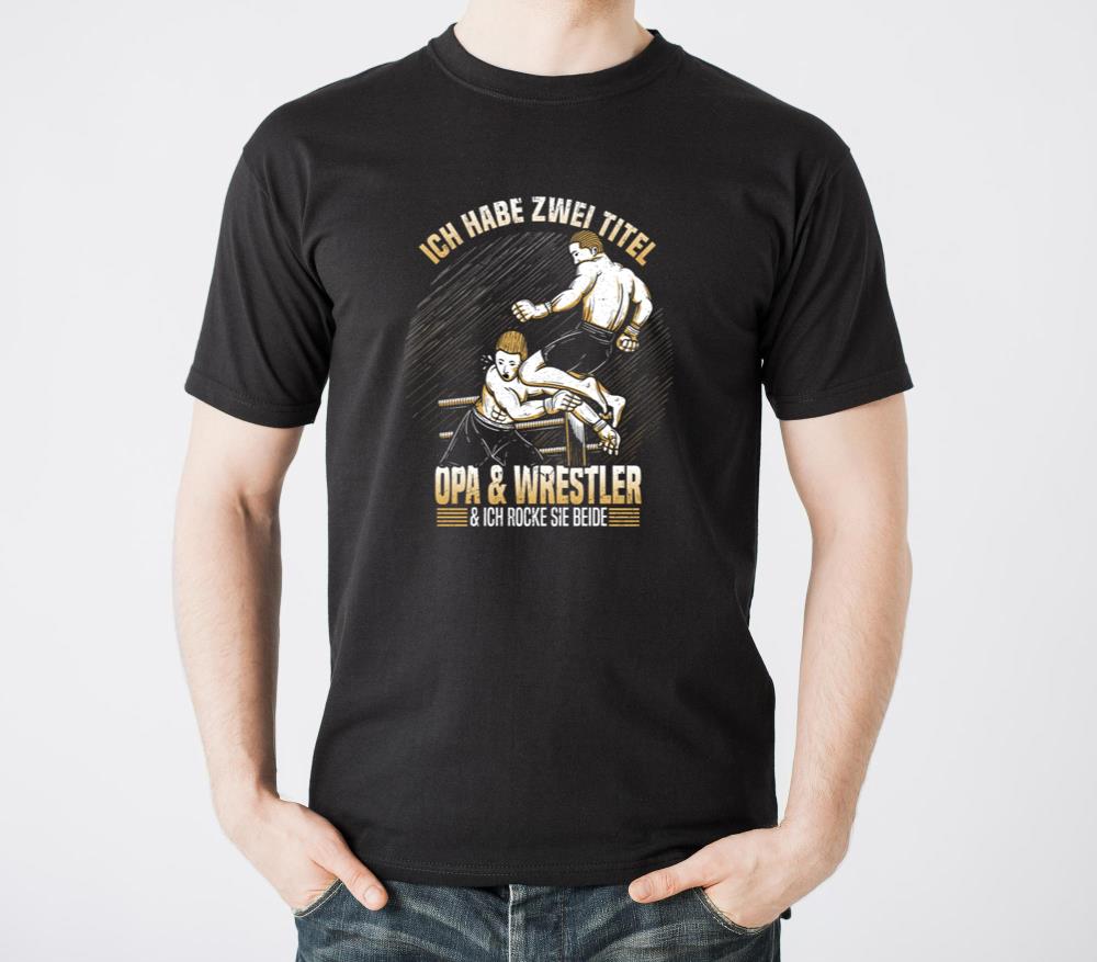 Wrestling Two Titles Grandpa And Wrestler I Rock - Unisex Standard T-Shirt