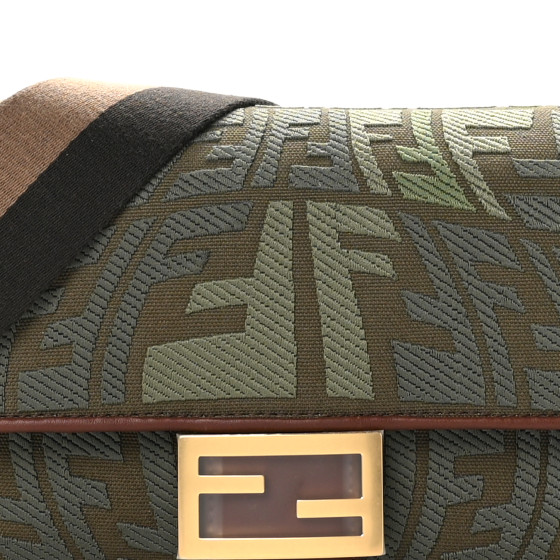 X SARA COLEMAN Canvas Vitello King FF Fish Eye Embroidered Baguette Amazzonia Ghianda - Image 8