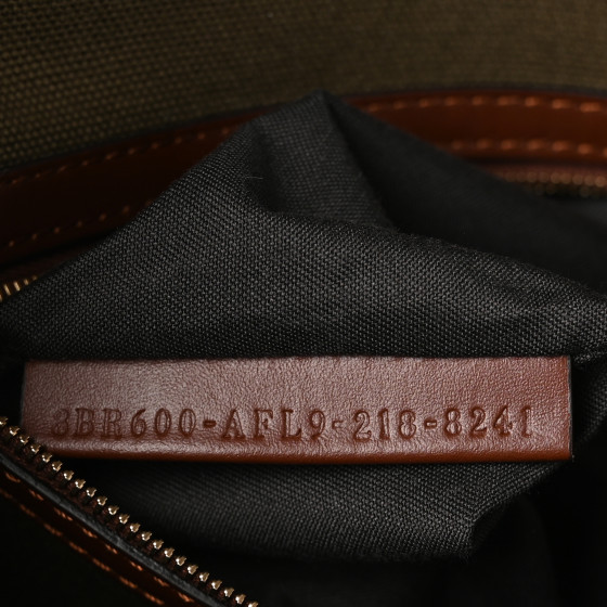 X SARA COLEMAN Canvas Vitello King FF Fish Eye Embroidered Baguette Amazzonia Ghianda - Image 7