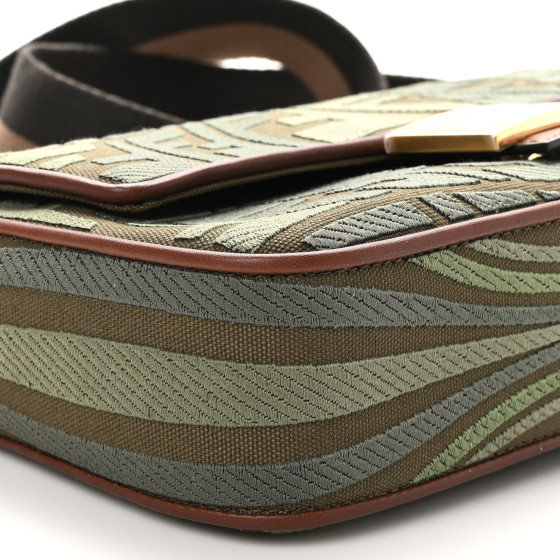 X SARA COLEMAN Canvas Vitello King FF Fish Eye Embroidered Baguette Amazzonia Ghianda - Image 9