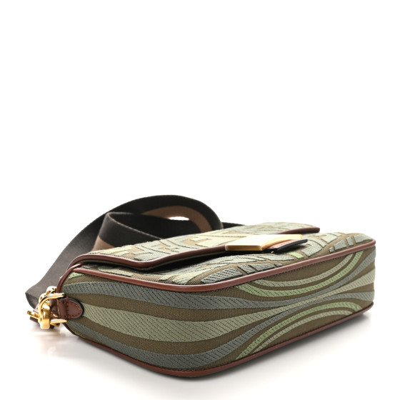 X SARA COLEMAN Canvas Vitello King FF Fish Eye Embroidered Baguette Amazzonia Ghianda - Image 4