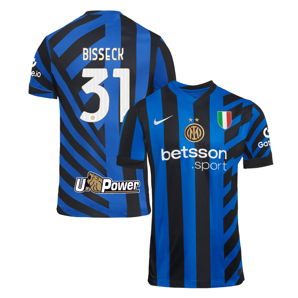 Yann Aurel Bisseck 31 Inter Milan 2024-25 Home Men Jersey - Blue