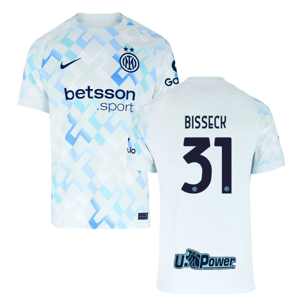 Yann Aurel Bisseck 31 Inter Milan 2025/26 Away Men Jersey - White