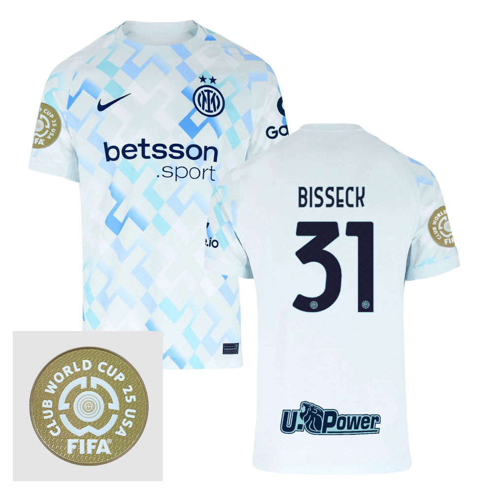 Yann Aurel Bisseck 31 Inter Milan FIFA Club World Cup 25 USA Patch Away Men Jersey - White