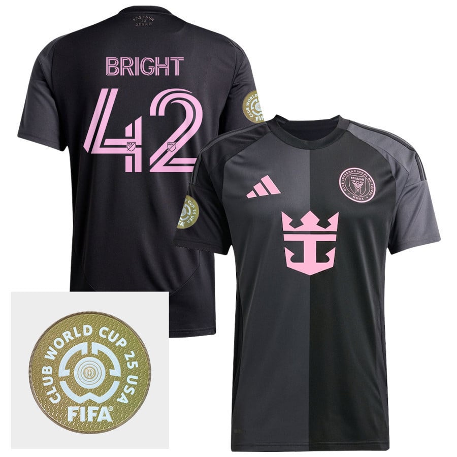 Yannick Bright 42 Inter Miami CF 2025 The Fortitude Kit FIFA Club World Cup 25 USA Patch Men Jersey - Black