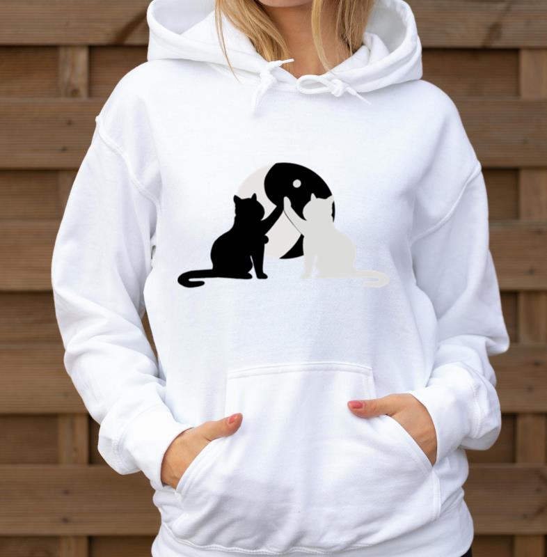 Yin Yang Cat Funny Cat Lover - Unisex Hoodie
