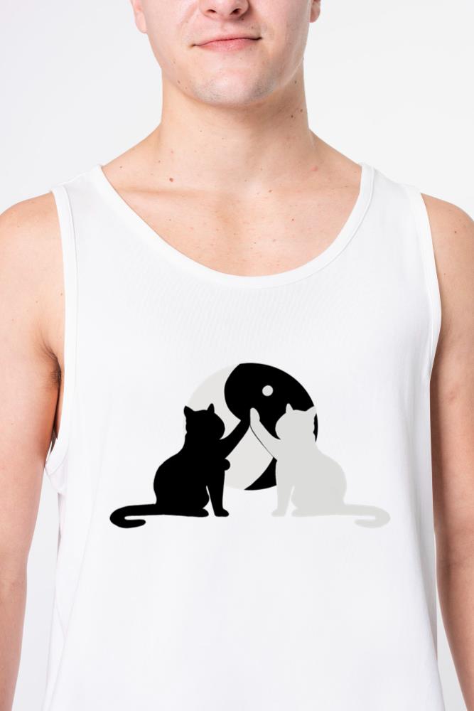 Yin Yang Cat Funny Cat Lover - Unisex Tank Top