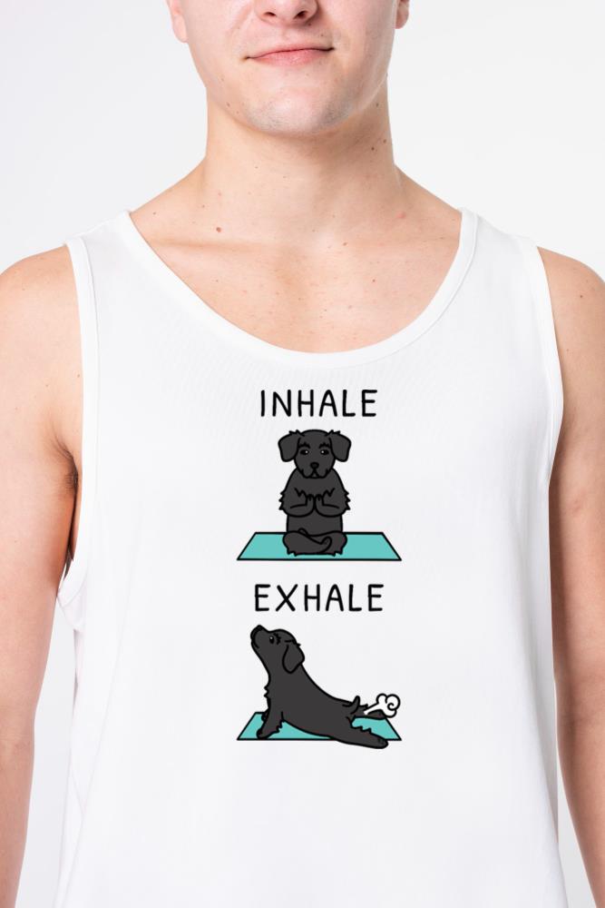 Yoga Inhale Exhale Newfoundland Dog - Unisex Tank Top