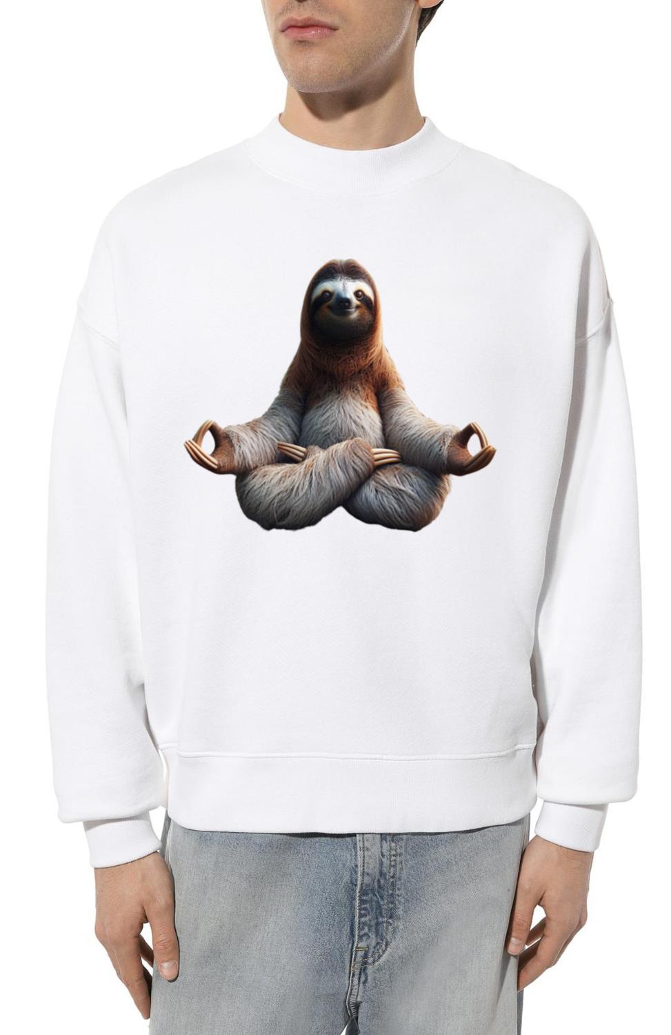 Yoga Sloth Serenity_ Slow and Steady Bliss - Unisex Sweatshirt