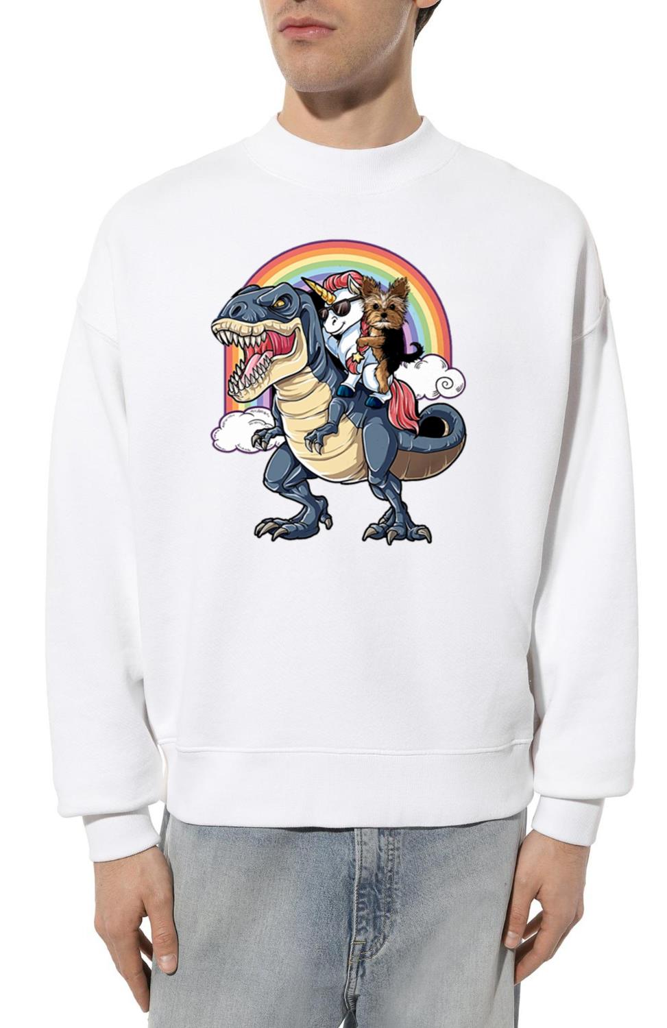 Yorkshire Terrier animals rainbow scare ainime din - Unisex Sweatshirt