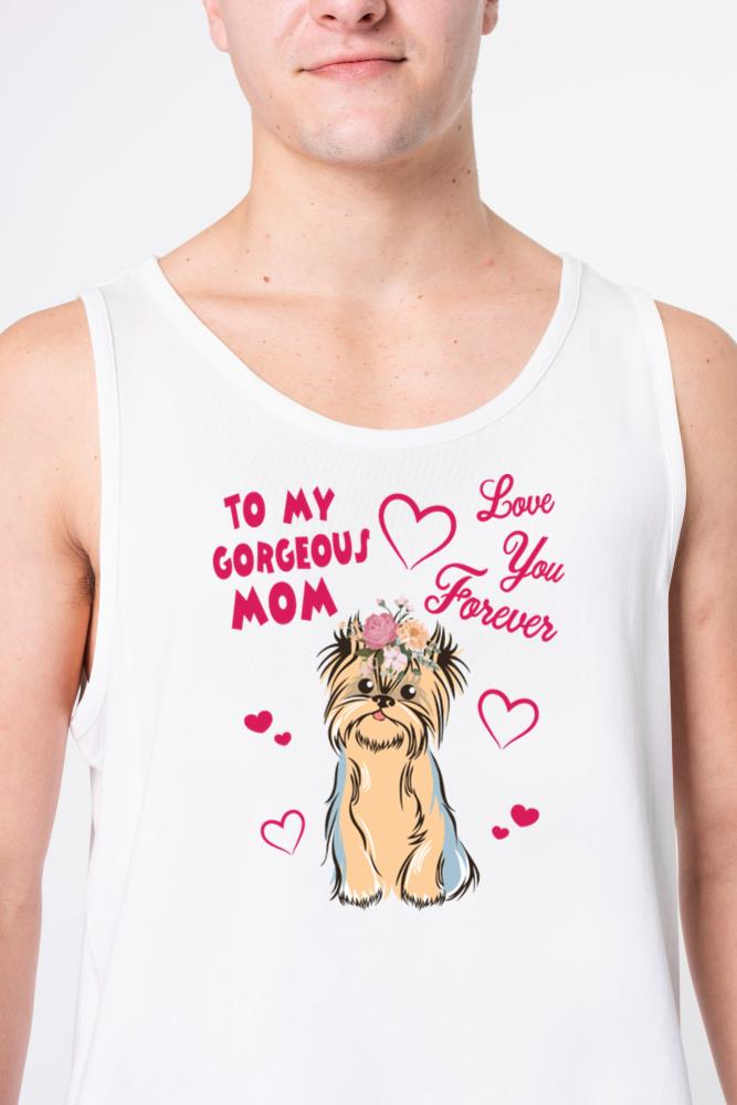 Yorkshire Terrier Dog With Flowers - Unisex Tank Top