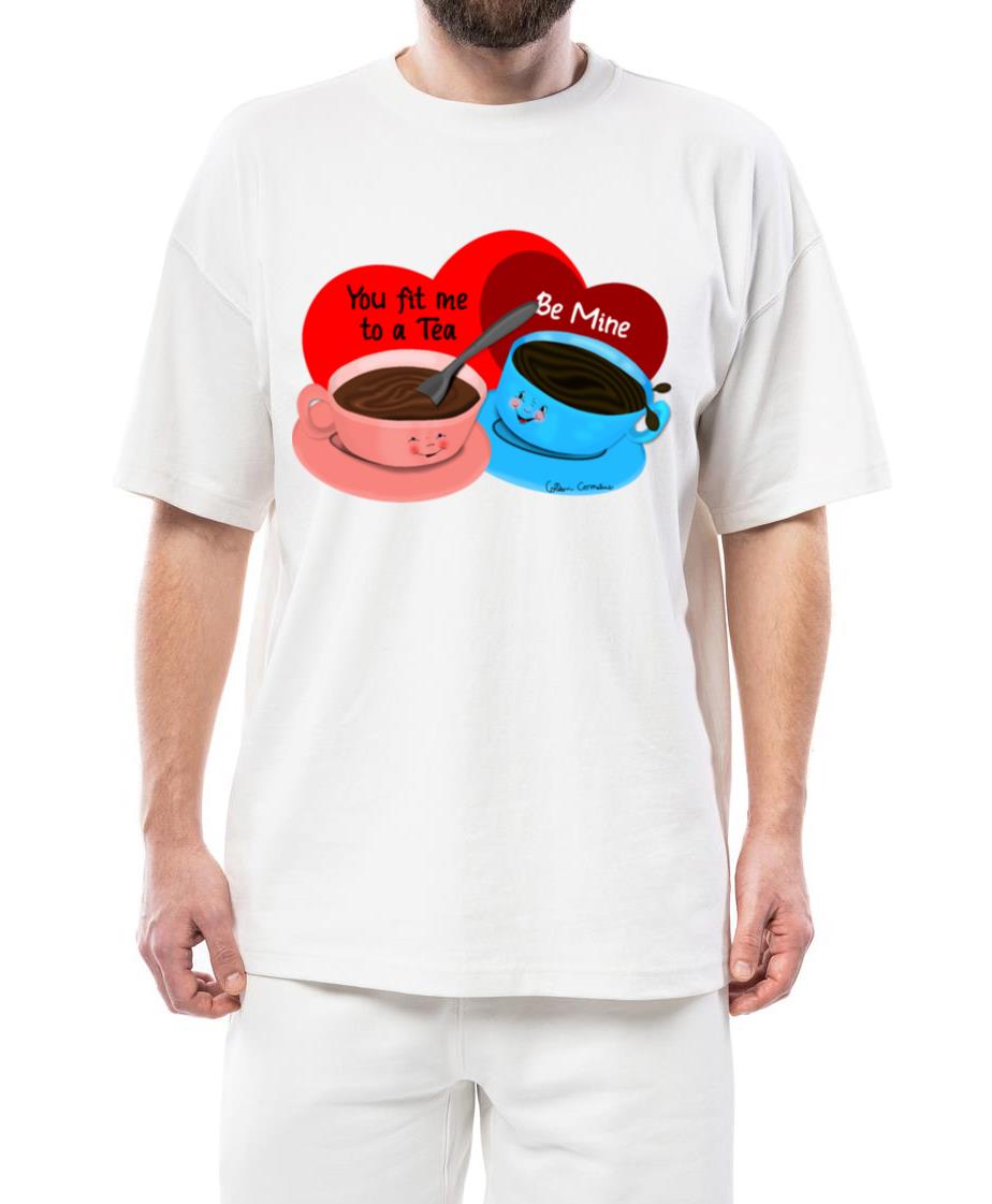 You Fit Me To A Tea Retro-Feel Cartoon Valentine - Unisex Standard T-Shirt