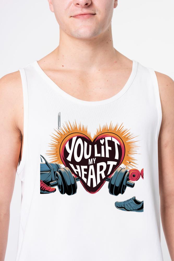 You Lift My Heart - Fitness Valentine Design - Unisex Tank Top