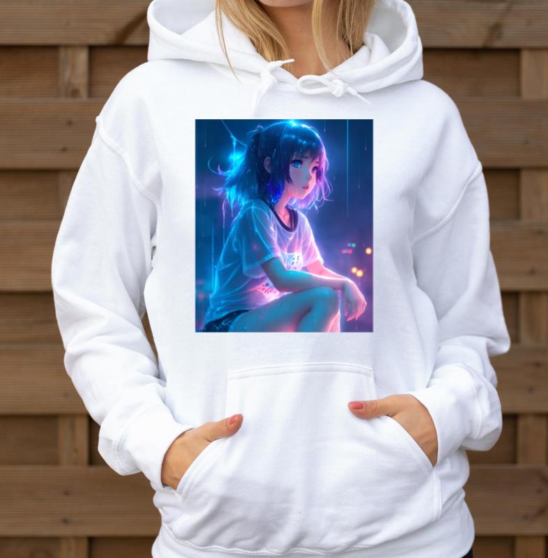 Young cute anime girl - Unisex Hoodie
