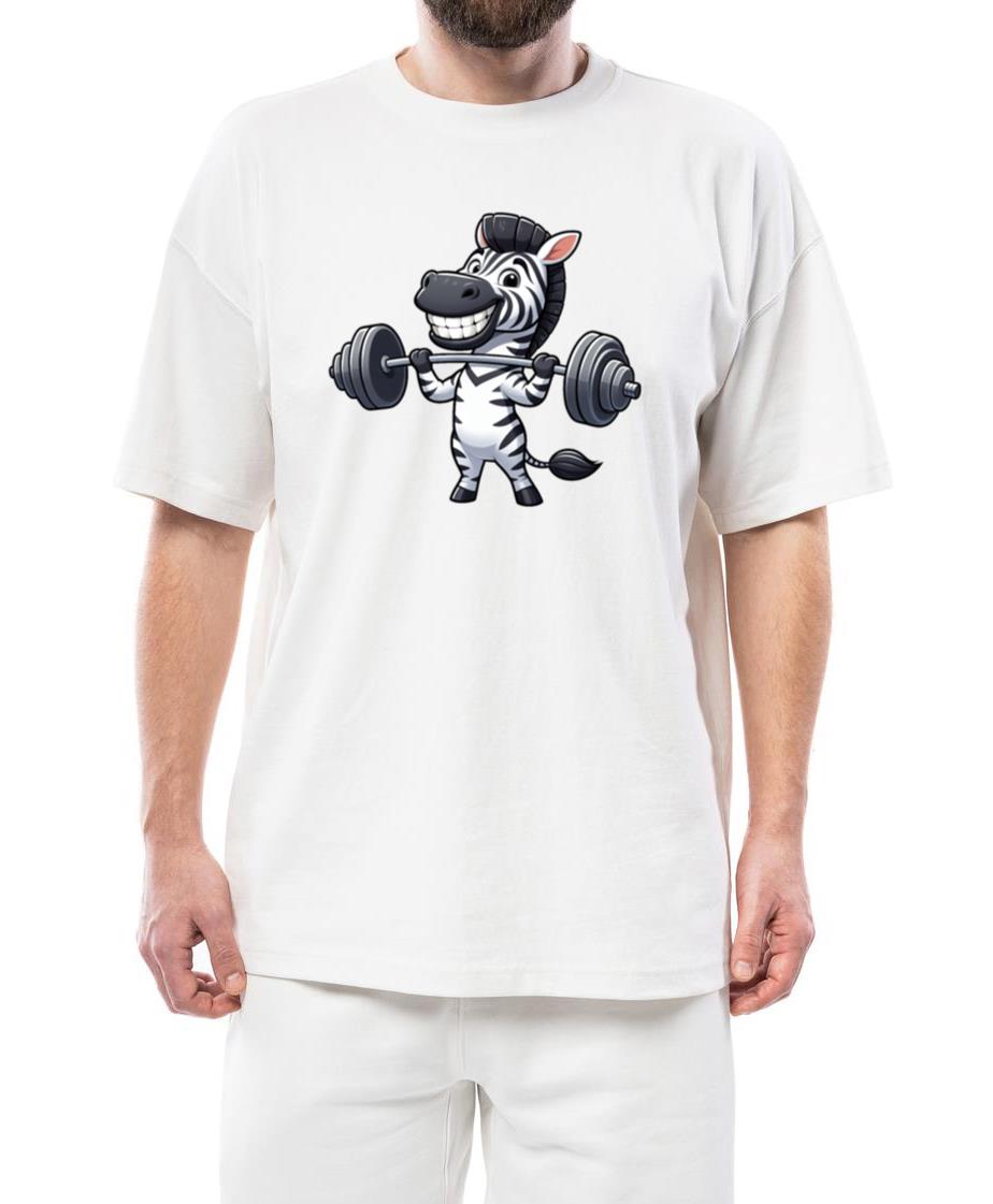 Zebra Barbell Weightlifter Workout Strong - Unisex Standard T-Shirt