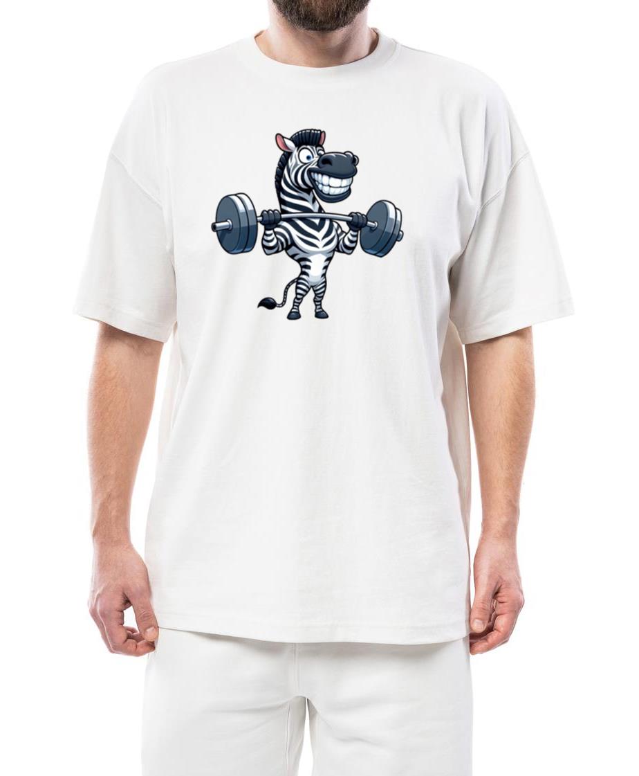Zebra barbell weightlifting workout strong - Unisex Standard T-Shirt