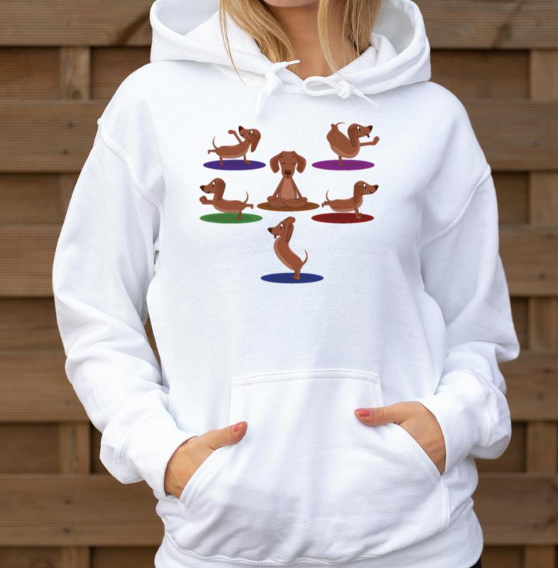 Zen Namaste Animal Meditation Cute Dachshund Yoga - Unisex Hoodie