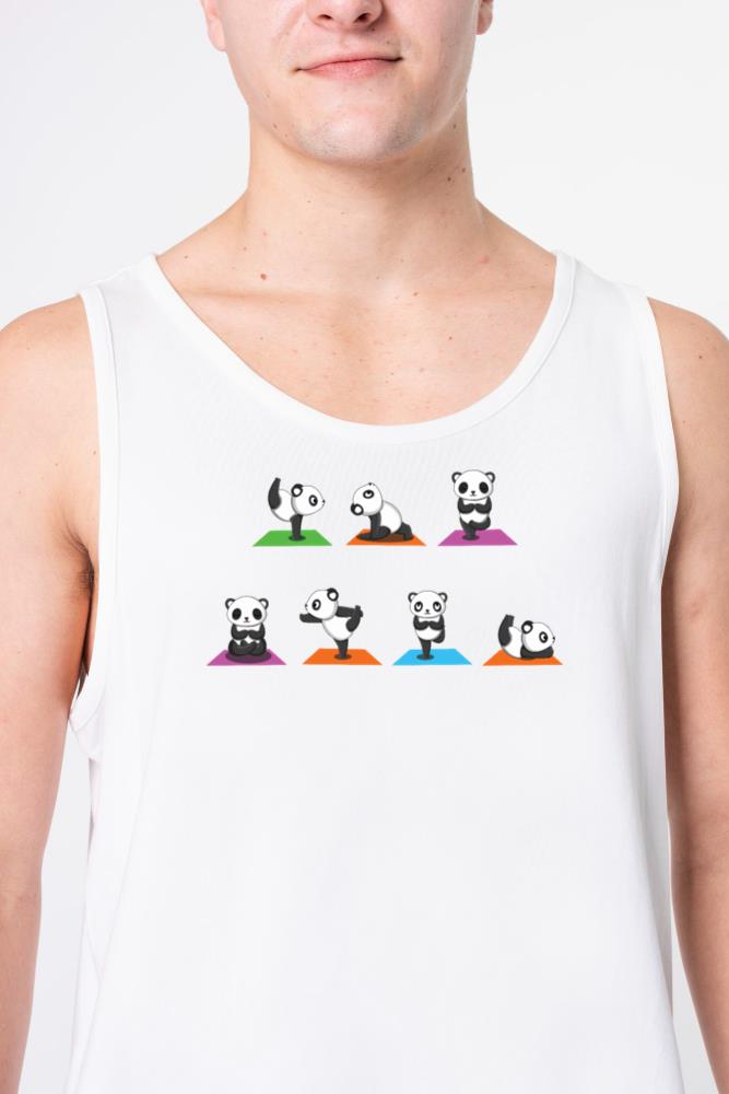 Zen Namaste Animal Meditation Kawaii Panda Yoga - Unisex Tank Top
