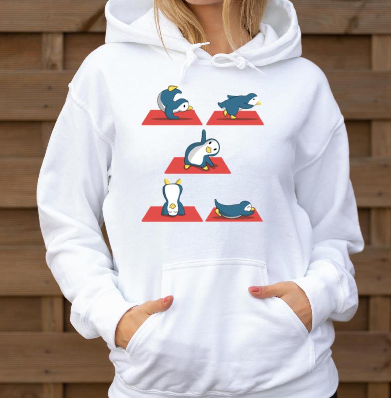 Zen Namaste Animal Meditation Kawaii Penguin Yoga - Unisex Hoodie
